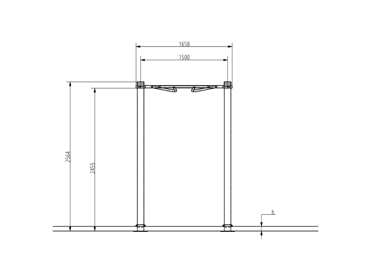 COMBINED PULL UP BAR 1500