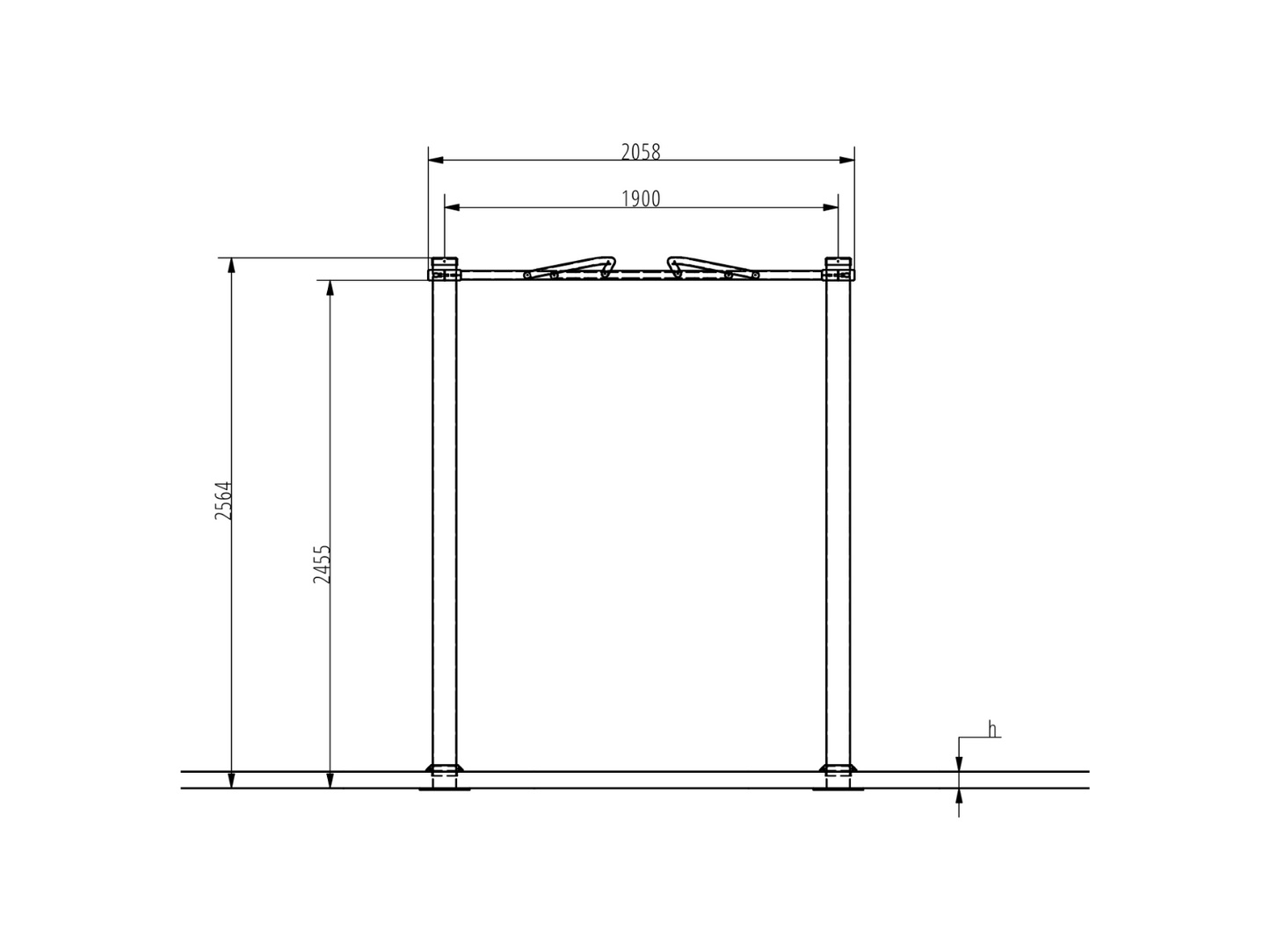 COMBINED PULL UP BAR 1900