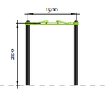 COMBINED PULL UP BAR 1500